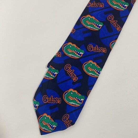 Florida Gators Football Merge Left Orange Blue Neck Tie - Picture 3 of 16